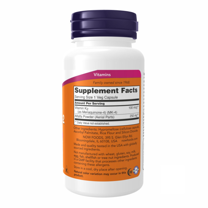 Vitamin K-2 100mcg - 100 vcaps — офіційна ціна та характеристики