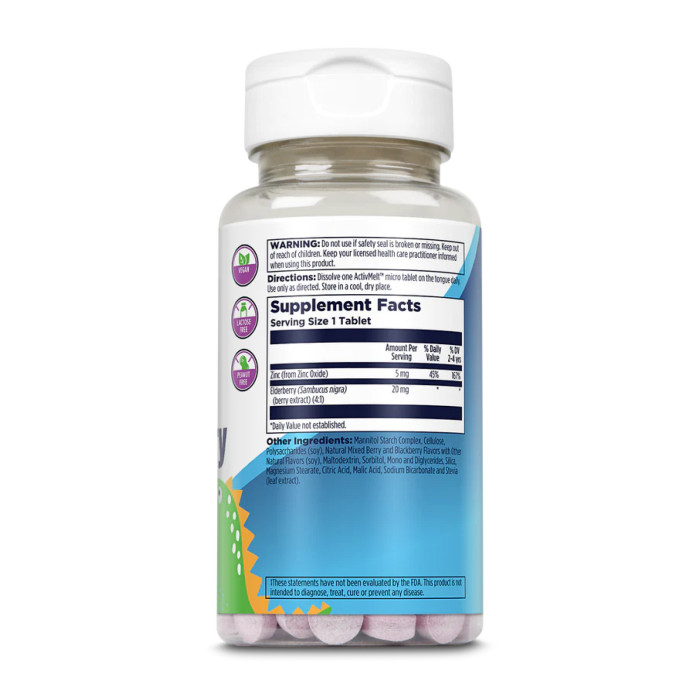 Zinc Elderberry 5mg - 90 tabs Berry
