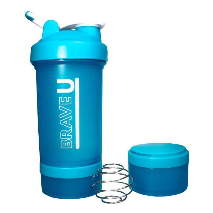 Shaker with containers 3 in 1 - 600ml Blue — офіційна ціна та характеристики