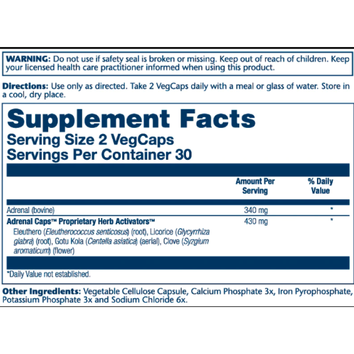 Adrenal 170mg - 60 vcaps — офіційна ціна та характеристики