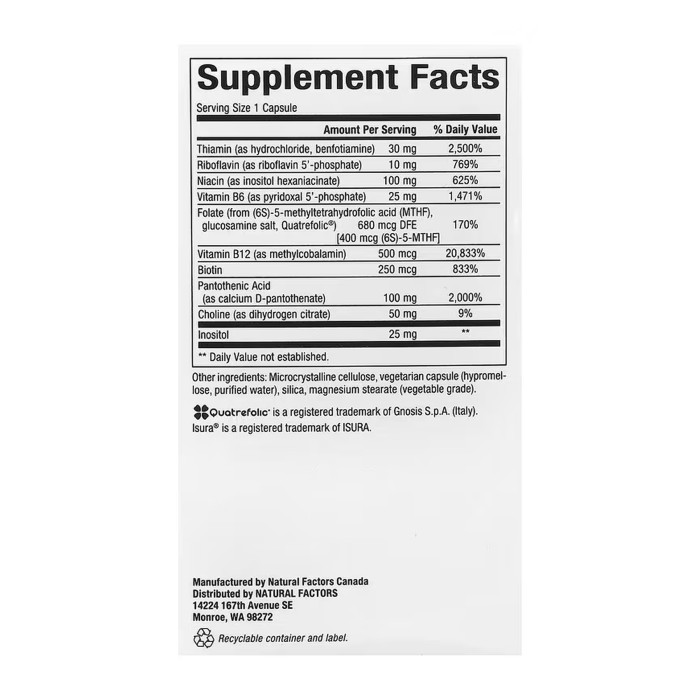 BioCoenzymated Active B Complex - 60 caps — офіційна ціна та характеристики