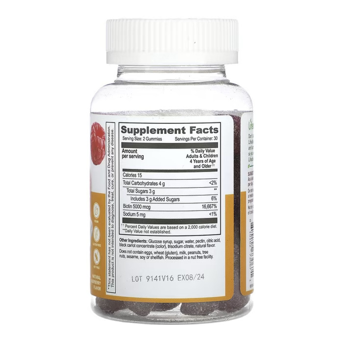 Biotin 5,000 mcg Kids - 60 gummies — офіційна ціна та характеристики