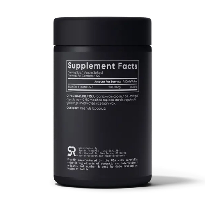 Biotin 5000mcg - 120 veg softgels — офіційна ціна та характеристики