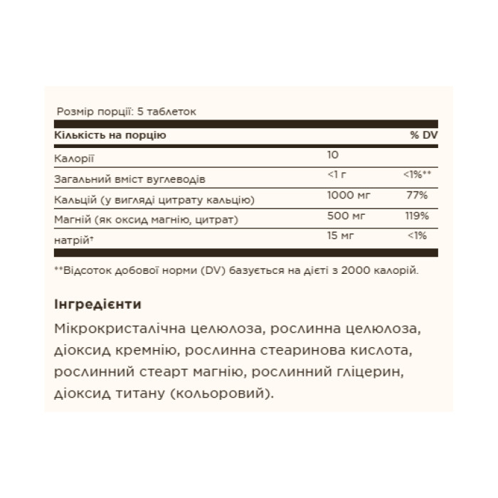 Calcium Magnesium Citrate - 250 tabs — офіційна ціна та характеристики