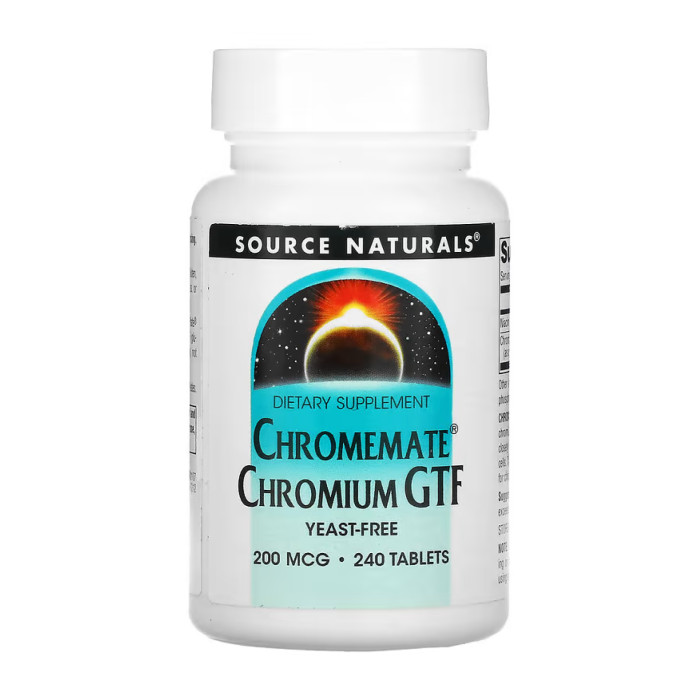 ChromeMate® Chromium GTF 200 mcg, Yeast Free - 240 tabs — офіційна ціна та характеристики