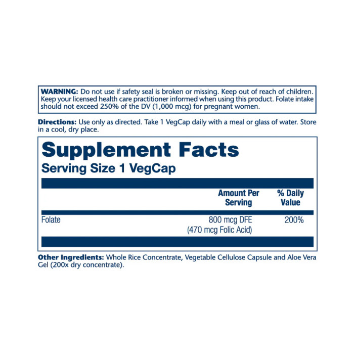 Folic Acid 1360mcg - 100 vcaps — офіційна ціна та характеристики