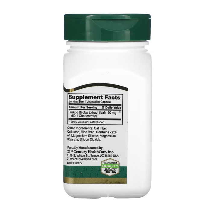 Ginkgo Biloba Extract - 60 vcaps — офіційна ціна та характеристики