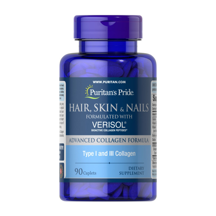 Hair, Skin and Nails formulated with VERISOL® - 90 caps — офіційна ціна та характеристики