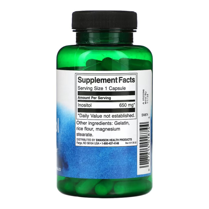 Inositol 650mg - 100 caps — офіційна ціна та характеристики