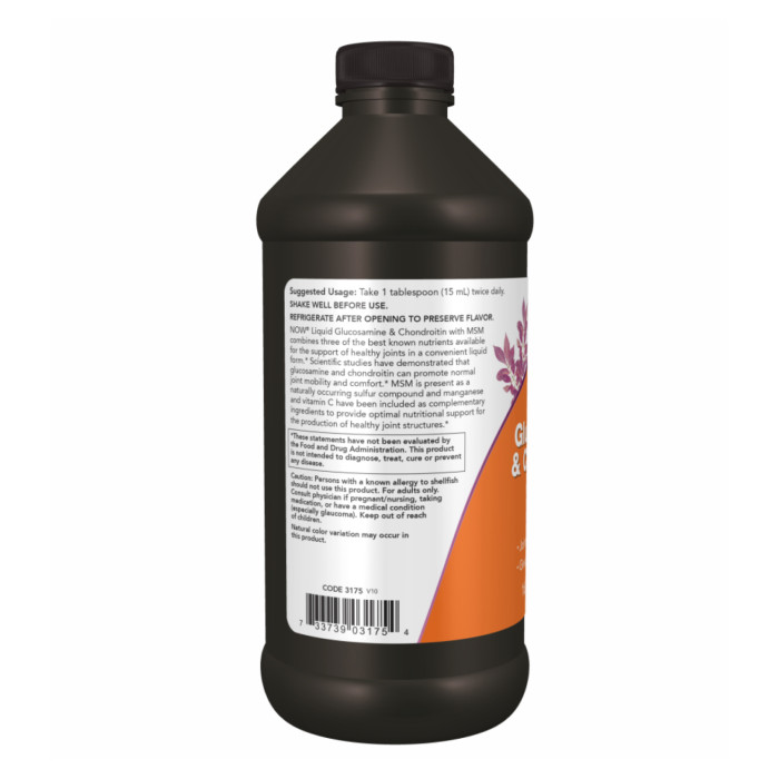 Liguid Glucosamine Chondroitin with MSM - 473ml — офіційна ціна та характеристики