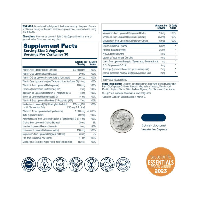 Liposomal Multivitamin Universal - 60 vcaps — офіційна ціна та характеристики