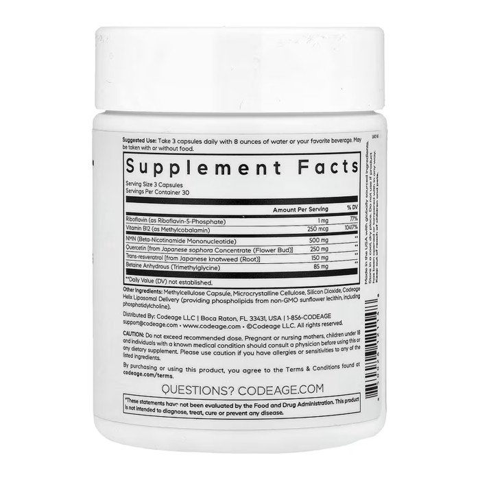 Liposomal NMN Platinum - 90 vcaps — офіційна ціна та характеристики