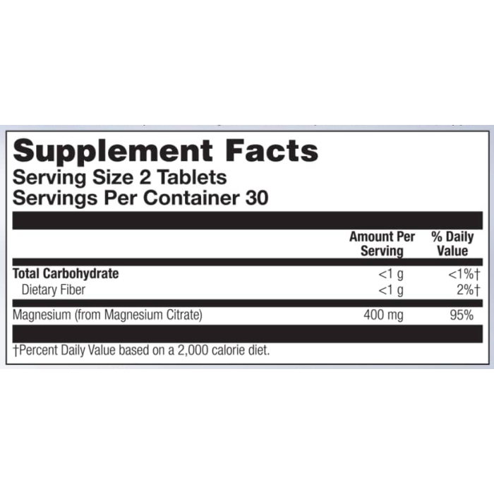Magnesium Citrate 400mg - 60 tabs (Пошкоджена банка)
