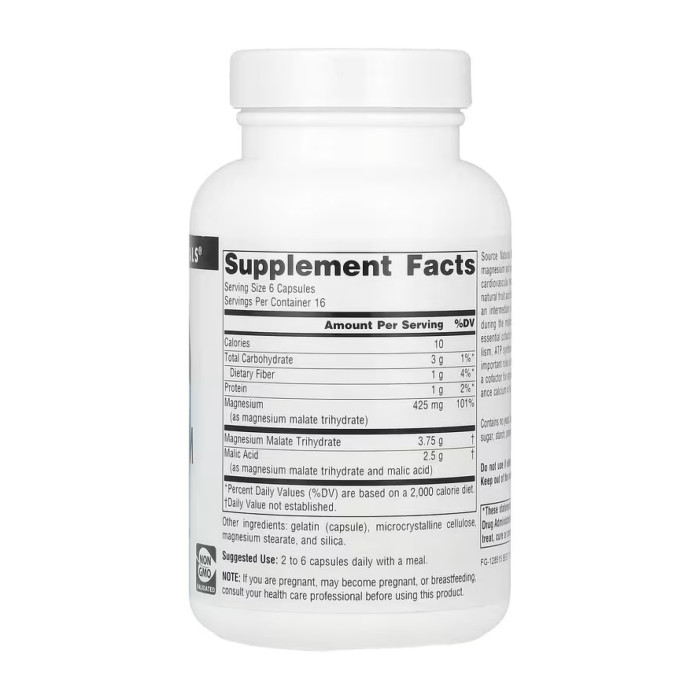 Magnesium Malate 625mg - 100 caps (Пошкоджена пломба)