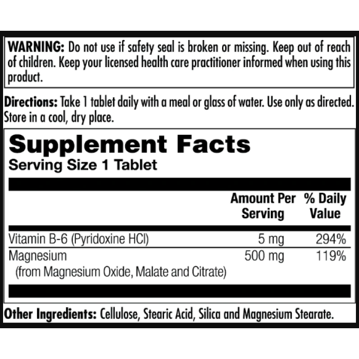 Magnesium Sustained Release Triple Source 500mg - 100 tabs — офіційна ціна та характеристики