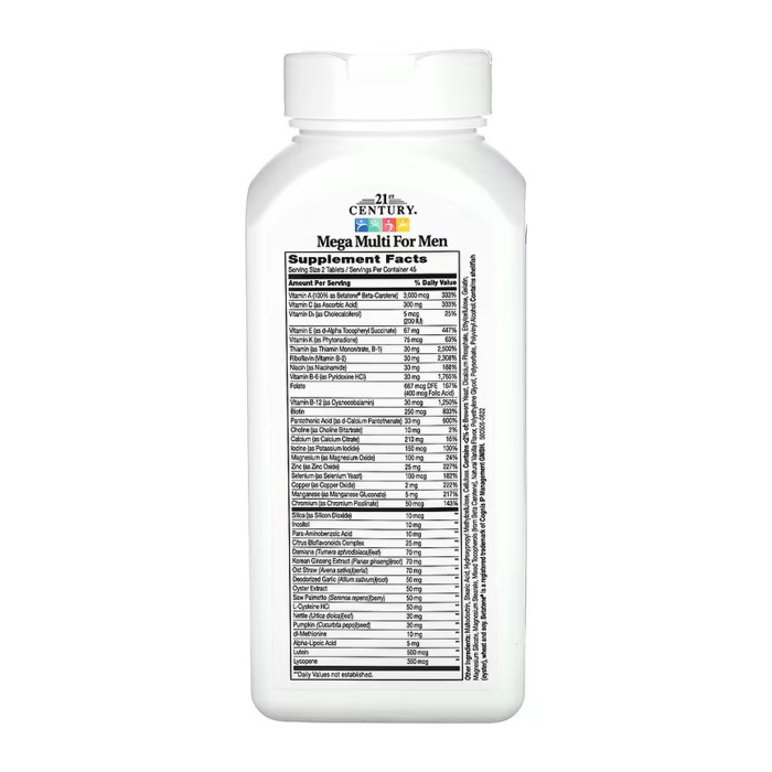 Mega Multi For Men - 90 tabs — офіційна ціна та характеристики