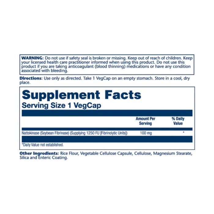 Nattokinase 100mg - 30 vcaps — офіційна ціна та характеристики