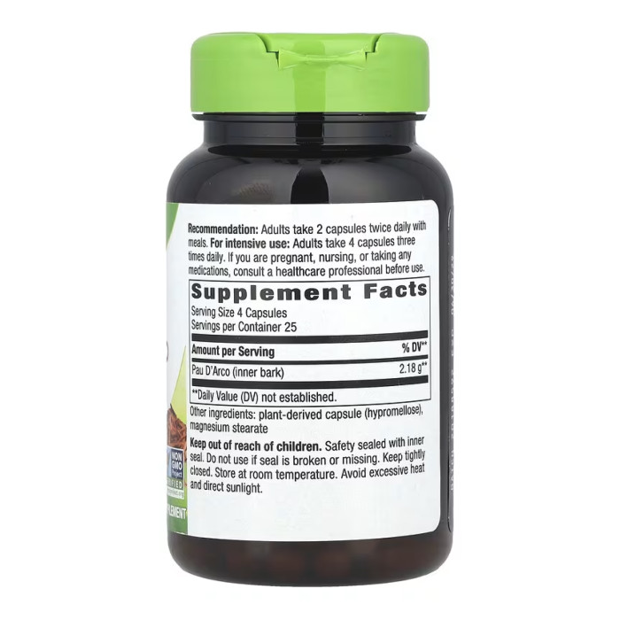 Pau D'Arco Inner Bark - 100 vcaps — офіційна ціна та характеристики