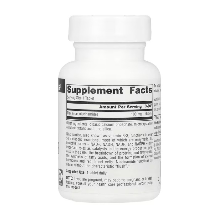 Niacinamide B-3 100 mg - 100 tabs — офіційна ціна та характеристики