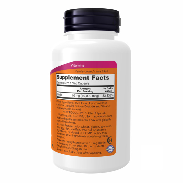 BIOTIN 10mg (10,000mcg) - 120 vcaps — офіційна ціна та характеристики