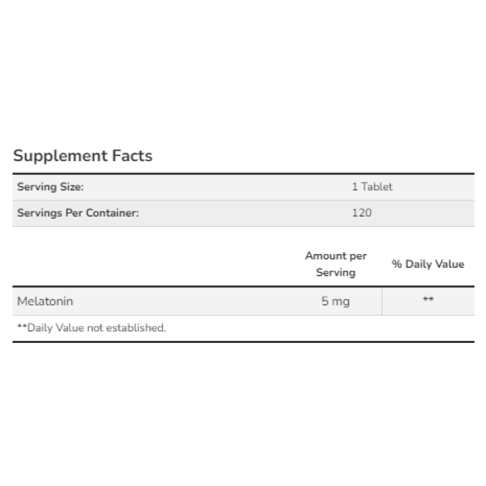 Melatonin 5 mg - 120 tabs — офіційна ціна та характеристики