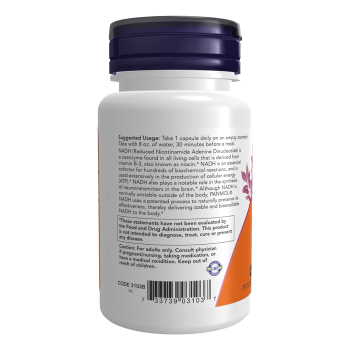 NADH 10mg With 200mg Ribose - 60 vcaps — офіційна ціна та характеристики