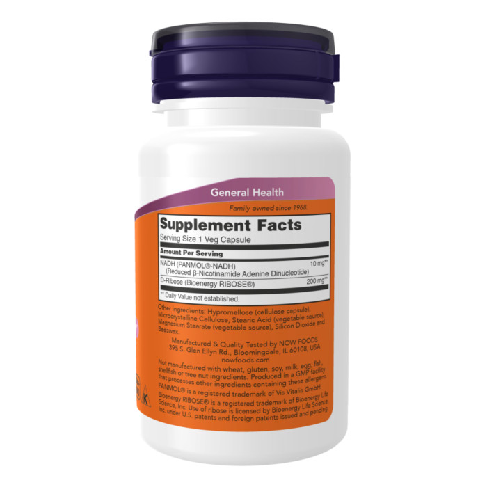 NADH 10mg With 200mg Ribose - 60 vcaps — офіційна ціна та характеристики