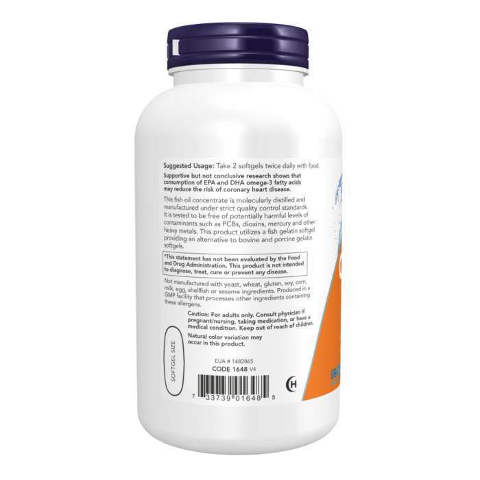 Omega-3 FO 1000mg 180/120 Fish Gelatin - 200 sgels — офіційна ціна та характеристики