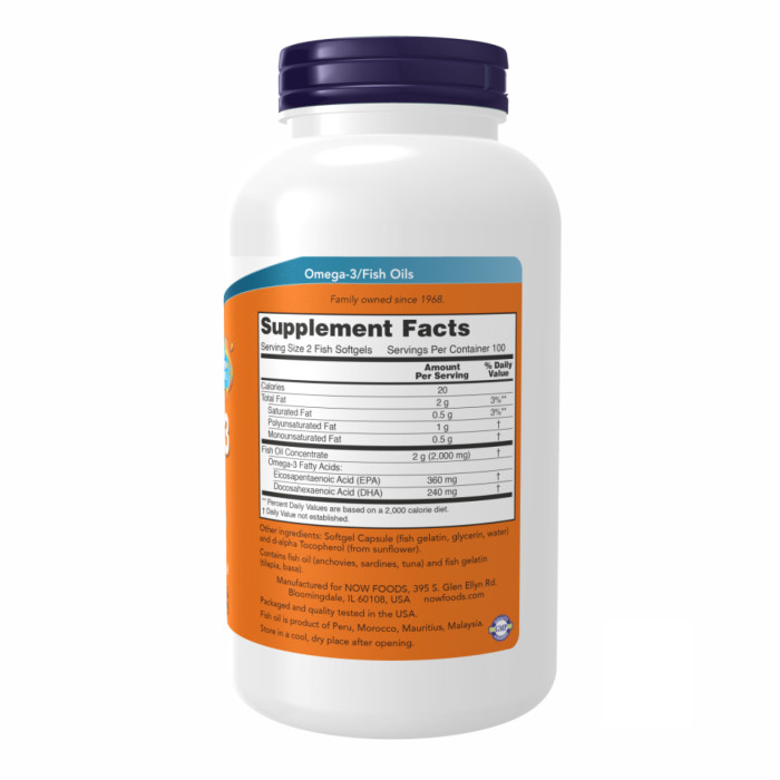 Omega-3 FO 1000mg 180/120 Fish Gelatin - 200 sgels — офіційна ціна та характеристики