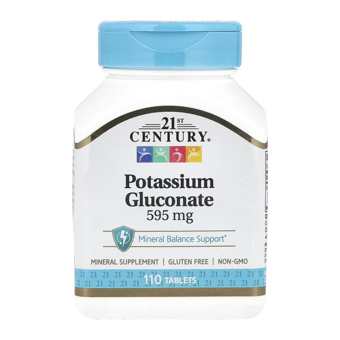 Potassium Gluconate 595 mg - 110 tabs — офіційна ціна та характеристики