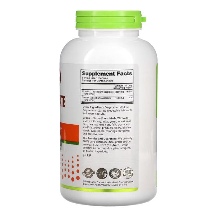 Sodium Ascorbate - 250 caps — офіційна ціна та характеристики