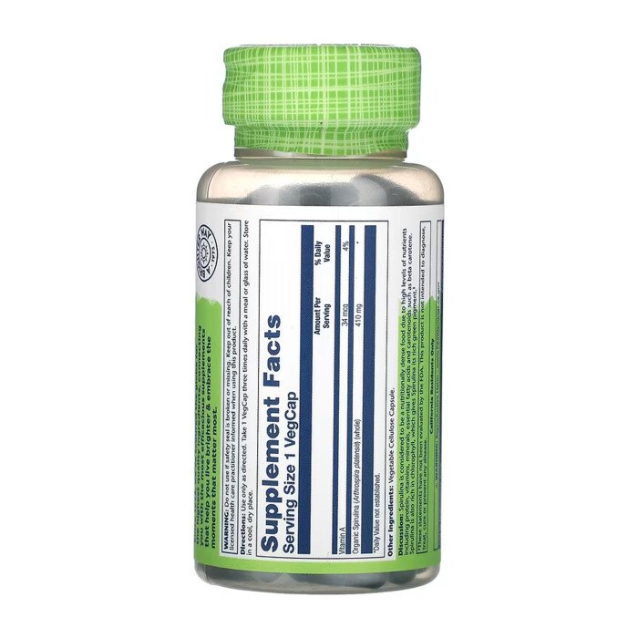 Spirulina Algae 410mg - 100 vcaps — офіційна ціна та характеристики