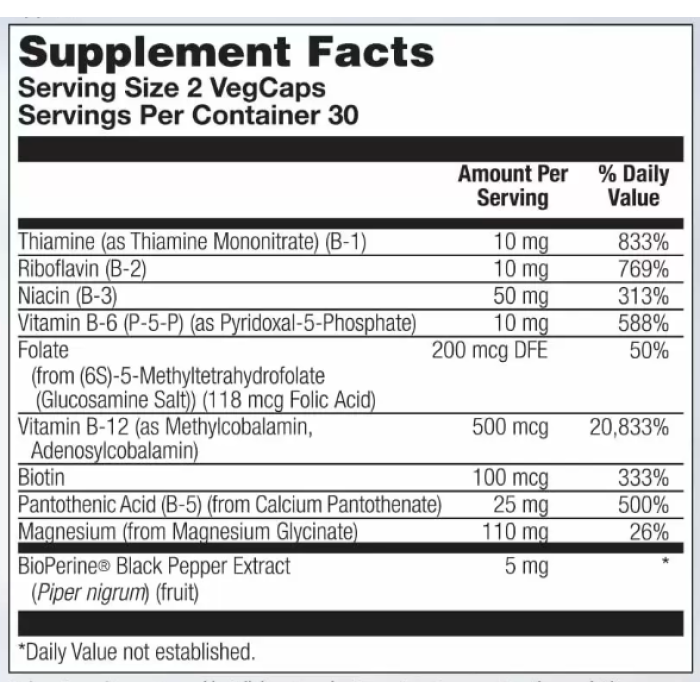 Stress B Magnesium Glycinate - 60 vcaps (Пошкоджена банка)