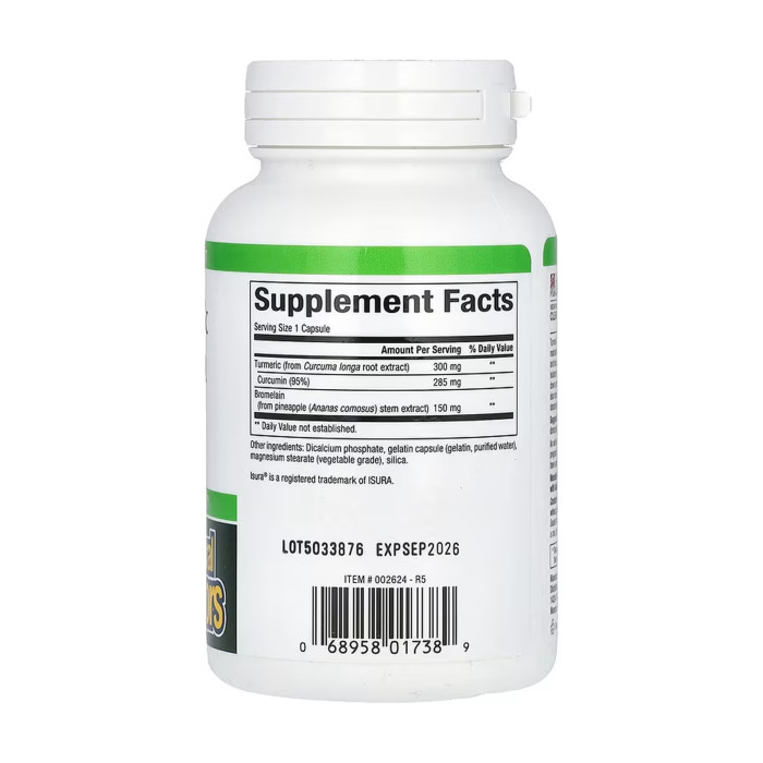 Turmeric & Bromelain 450mg - 90 caps — офіційна ціна та характеристики