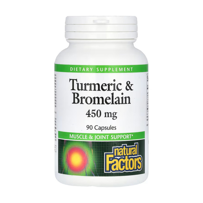 Turmeric & Bromelain 450mg - 90 caps — офіційна ціна та характеристики