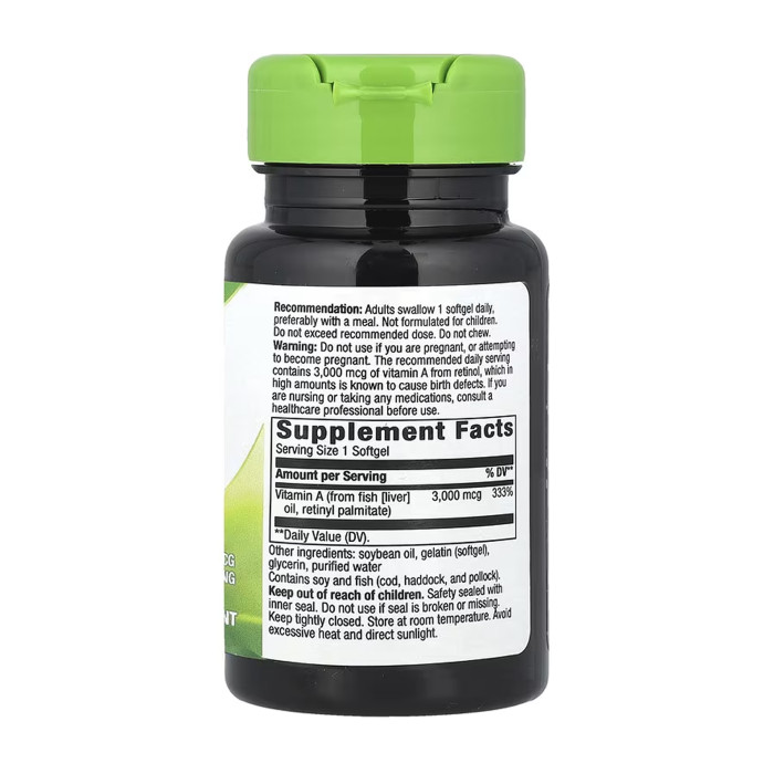 Vitamin A - 100 softgels — офіційна ціна та характеристики