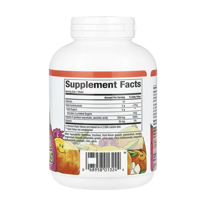 Vitamin C 500 mg - 90 Chewable Wafers Peach Passion Fruit and Mango — офіційна ціна та характеристики