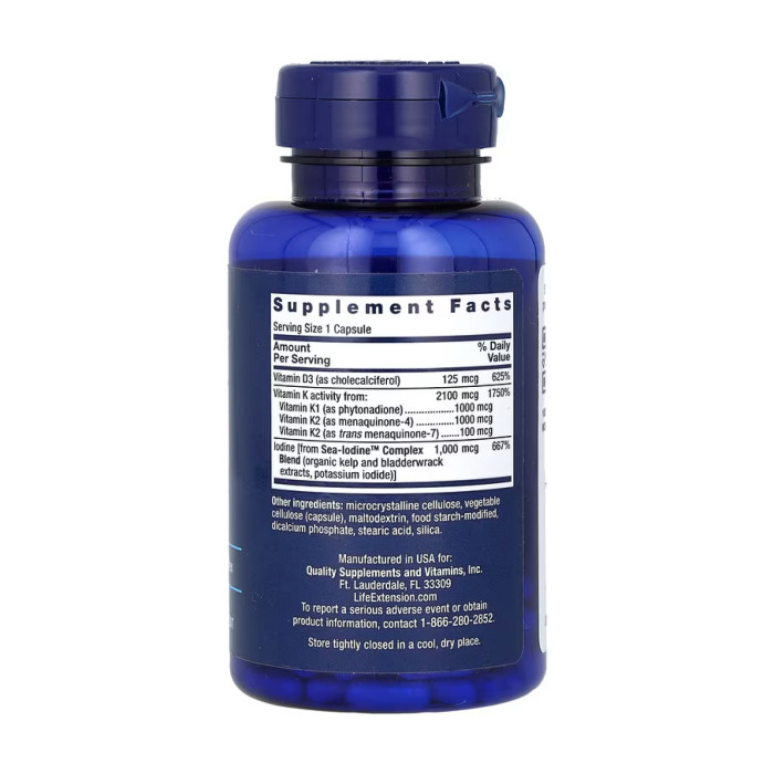 Vitamins D and K with Sea-Iodine™ - 60 caps — офіційна ціна та характеристики