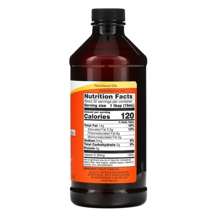 Wheat Germ Oil - 16 oz Liquid (Пошкоджена банка)