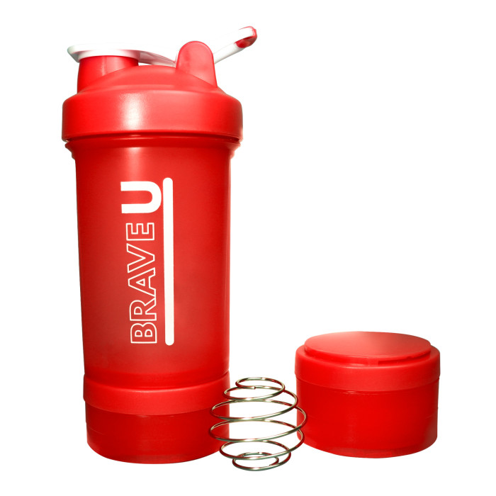 Shaker with containers 3 in 1 - 600ml Red — офіційна ціна та характеристики