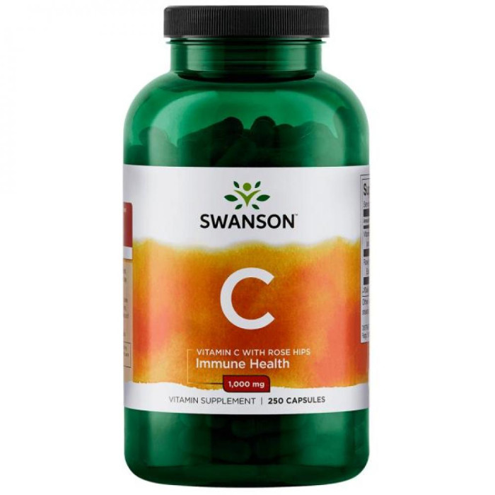 Vitamin C with Rose Hips 1000 mg - 250 caps — офіційна ціна та характеристики