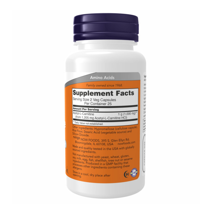 Acetyl L-Carnitine 500mg - 100 vcaps — офіційна ціна та характеристики
