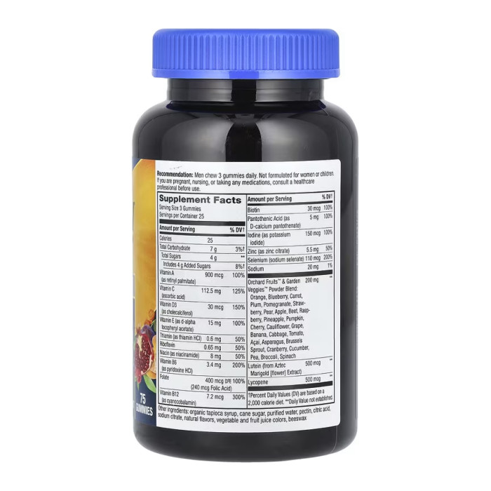 Men's 50+ Premium Multivitamin - 75 gummies