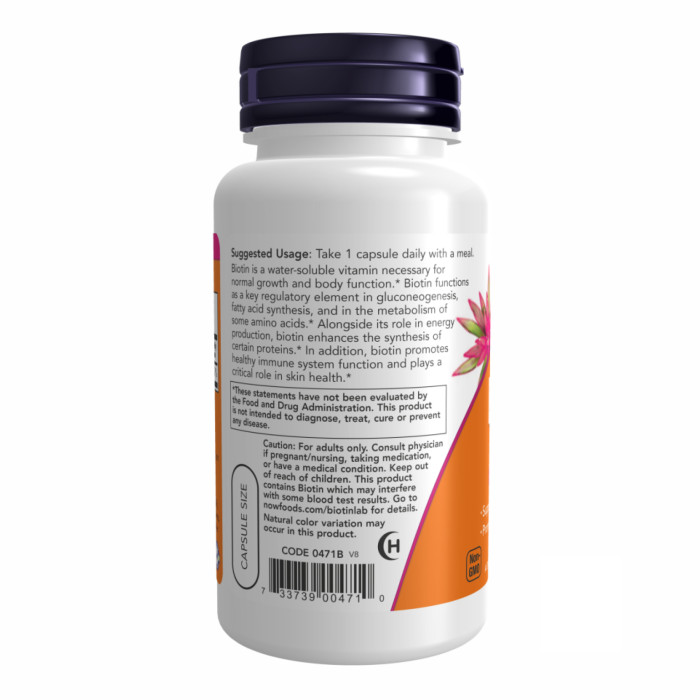 BIOTIN 5000mcg - 60 vcaps — офіційна ціна та характеристики