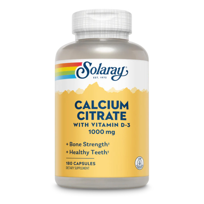 Calcium Citrate w/Vit D-3 1000mg - 180 caps — офіційна ціна та характеристики