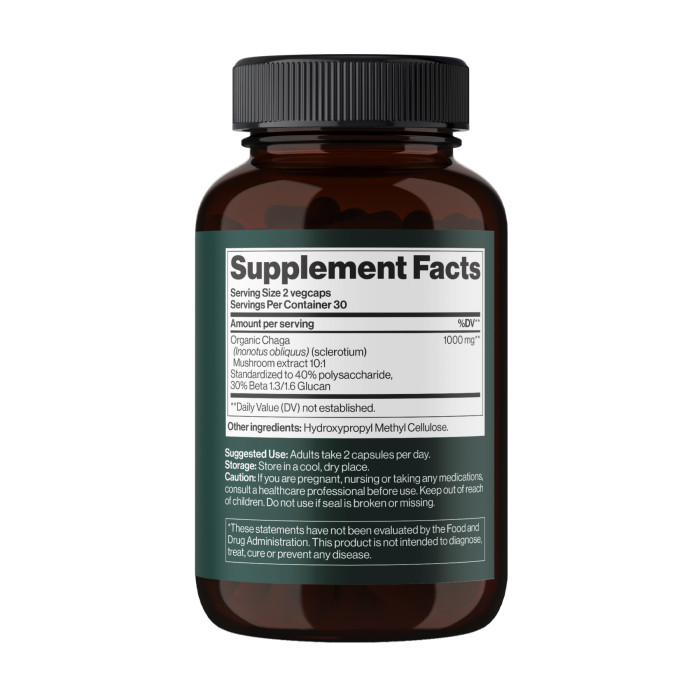 Chaga Mushroom 1000 mg - 60 vegcaps (Без етикетки)