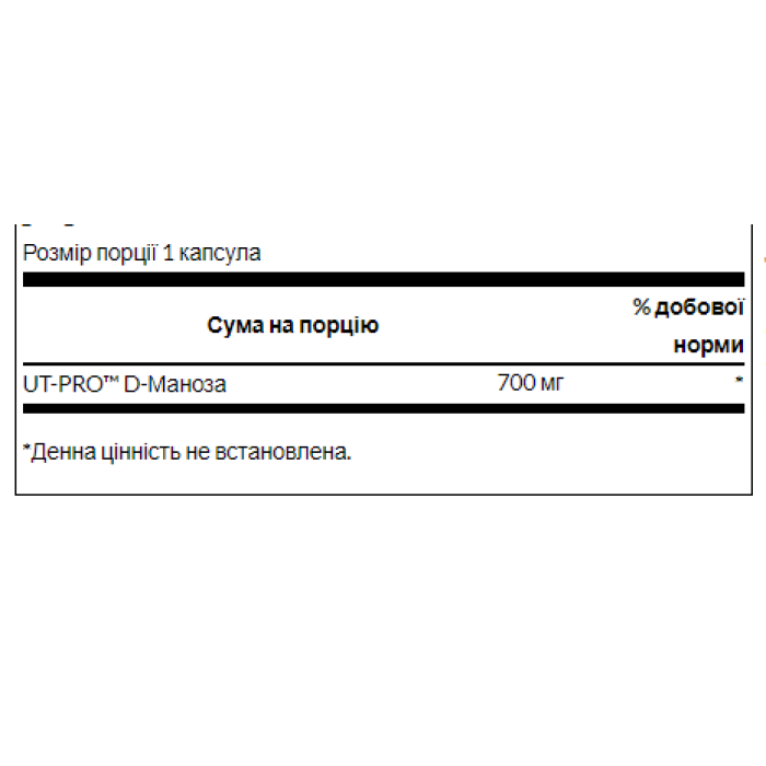 D-Mannose 700mg - 60caps (До 10.26)