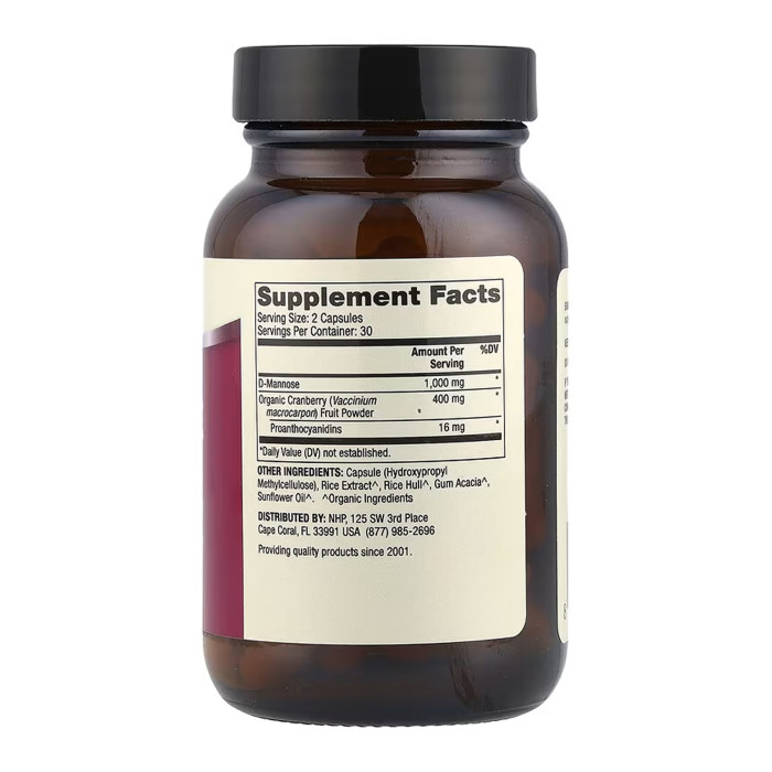 D-Mannose and Cranberry Extract - 60 caps (До 10.26+Пошкоджена кришка)