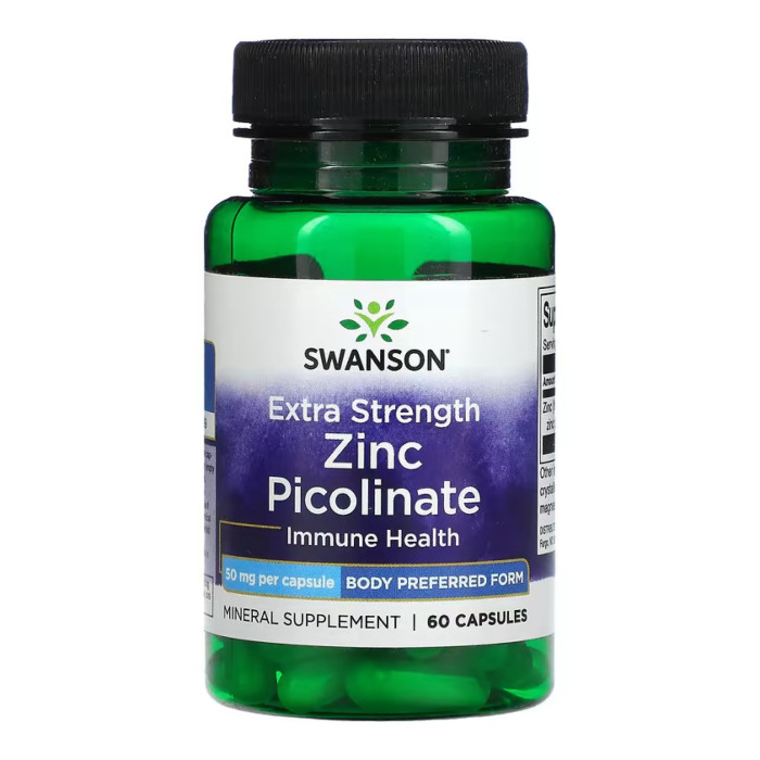 Extra Strength Zinc Picolinate Body Preferred Form 50mg - 60 caps — офіційна ціна та характеристики
