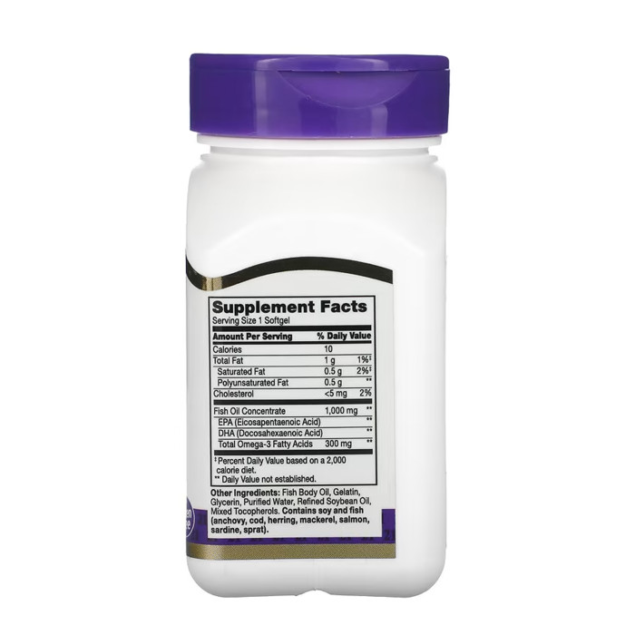 Fish Oil 1000 mg - 60 softgels — офіційна ціна та характеристики